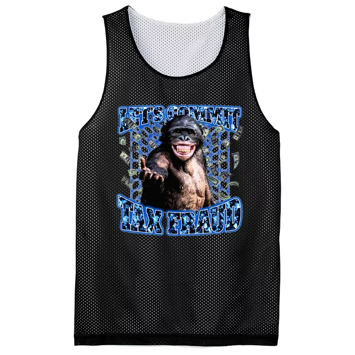 Let's Commit Tax Fraud Vintage Bootleg Rap 90s Monkey Mesh Reversible Basketball Jersey Tank