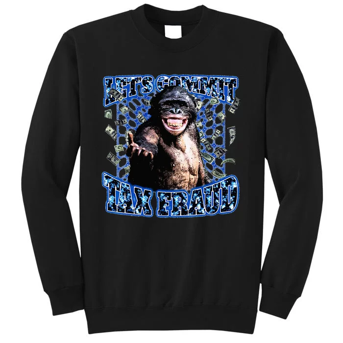 Lets Commit Tax Fraud Vintage Bootleg Rap 90s Monkey Sweatshirt