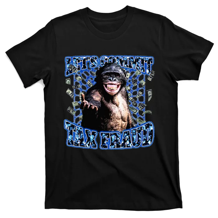 Lets Commit Tax Fraud Vintage Bootleg Rap 90s Monkey T-Shirt