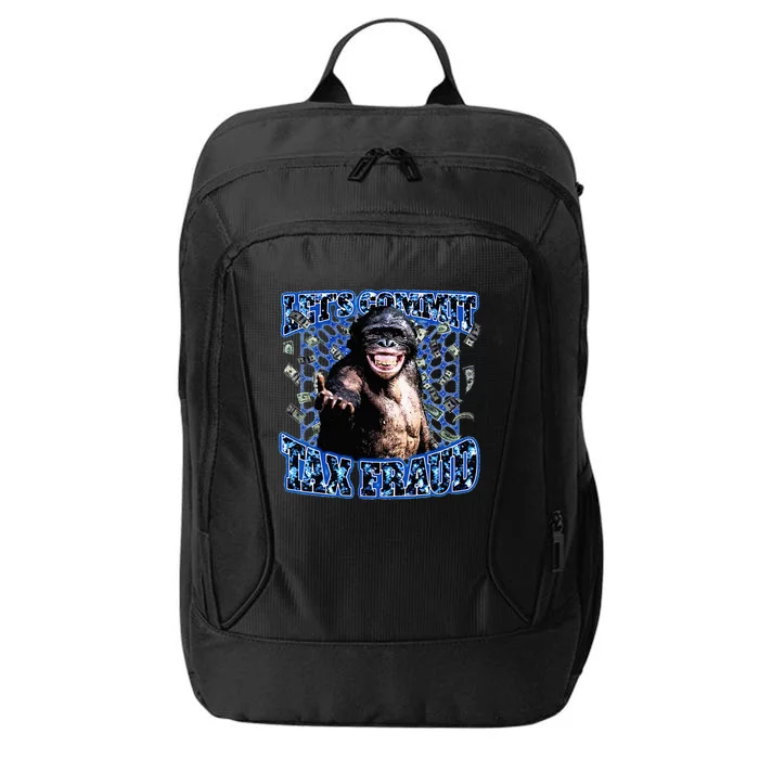 Lets Commit Tax Fraud Vintage Bootleg Rap 90s Monkey City Backpack