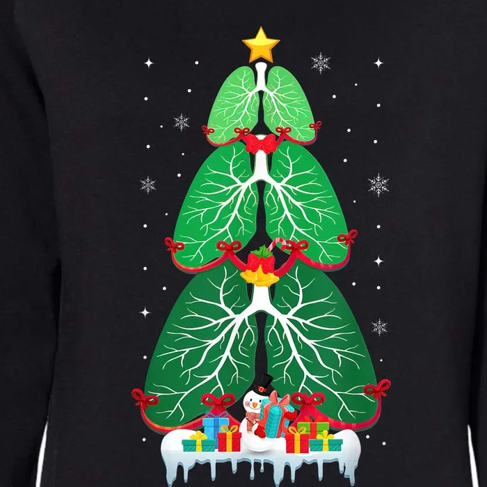 Lung Christmas Tree Respiratory Therapy Xmas Therapist Shirt Womens California Wash Sweatshirt