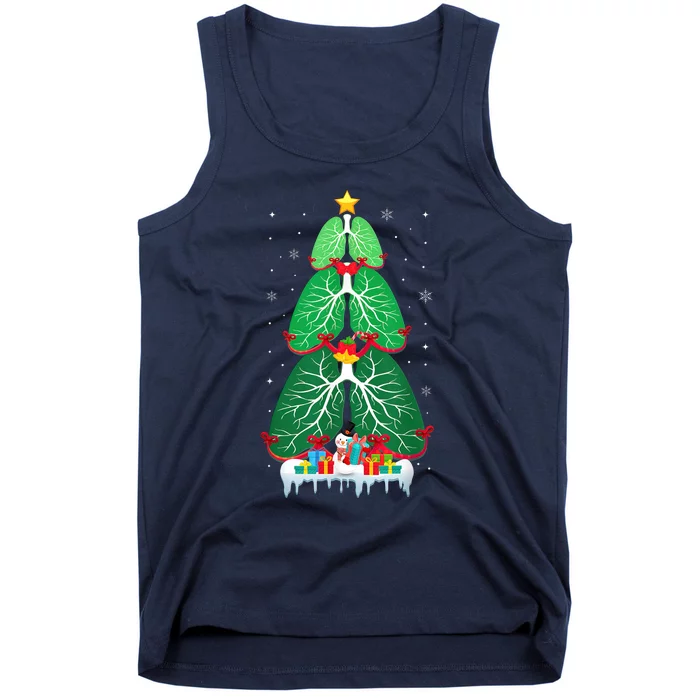 Lung Christmas Tree Respiratory Therapy Xmas Therapist Shirt Tank Top