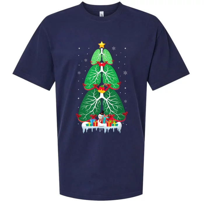 Lung Christmas Tree Respiratory Therapy Xmas Therapist Shirt Sueded Cloud Jersey T-Shirt