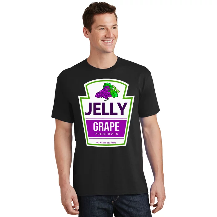 Lazy Costume Tees Grape Jelly Jar For Halloween T-Shirt