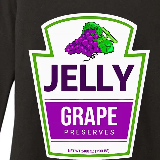 Lazy Costume Tees Grape Jelly Jar For Halloween Womens CVC Long Sleeve Shirt