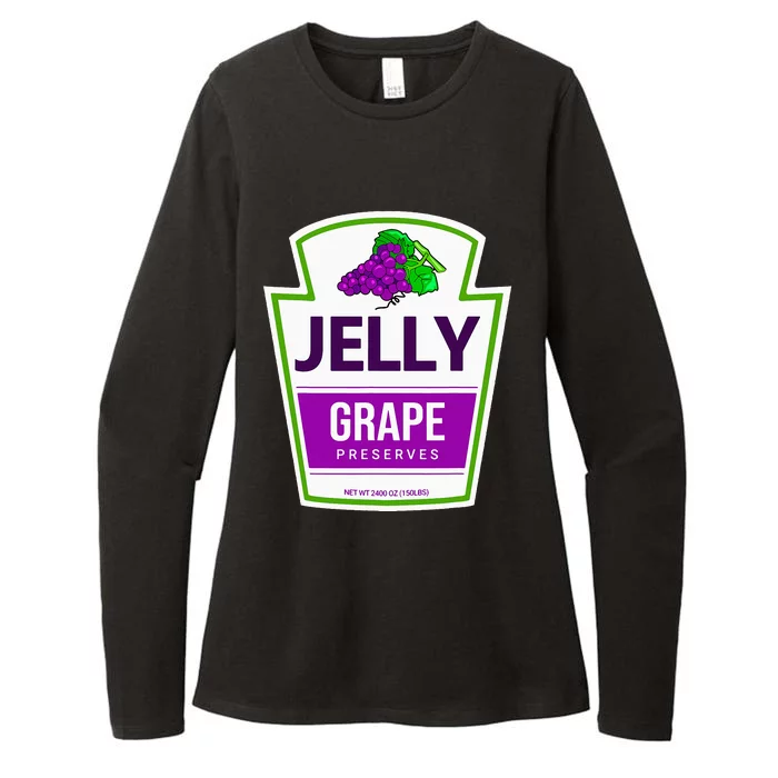 Lazy Costume Tees Grape Jelly Jar For Halloween Womens CVC Long Sleeve Shirt