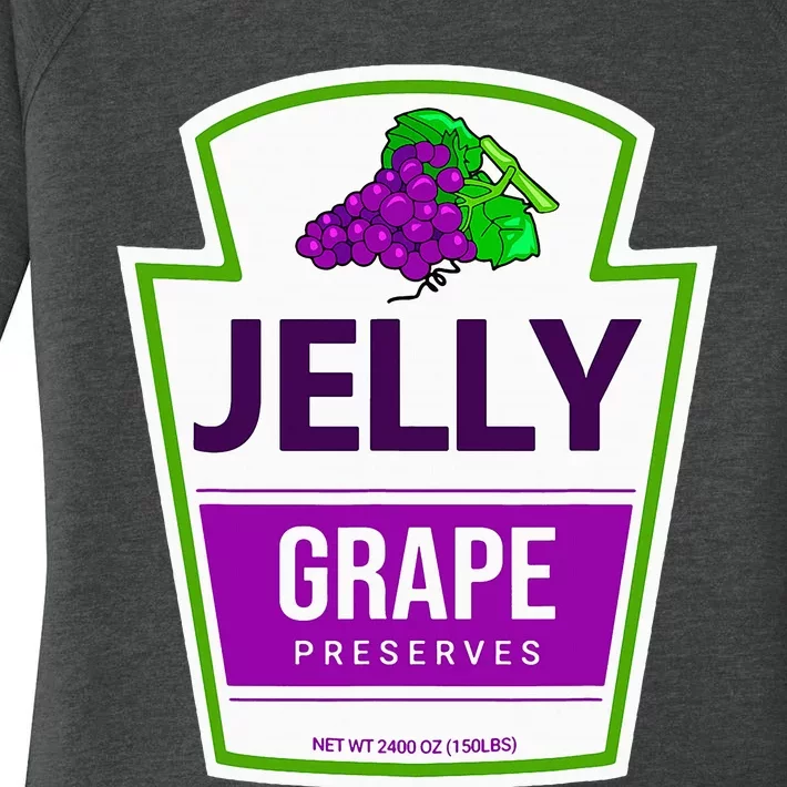 Lazy Costume Tees Grape Jelly Jar For Halloween Women's Perfect Tri Tunic Long Sleeve Shirt