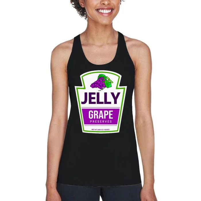 Lazy Costume Tees Grape Jelly Jar For Halloween Women's Racerback Tank