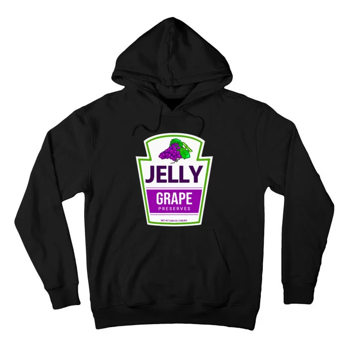 Lazy Costume Tees Grape Jelly Jar For Halloween Tall Hoodie