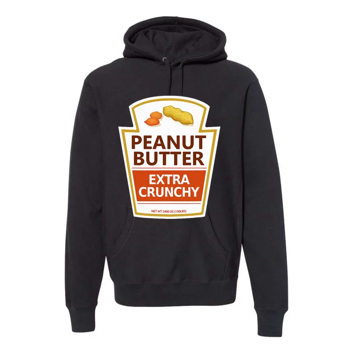 Lazy Costume Tees Peanut Butter Extra Crunchy For Halloween Premium Hoodie