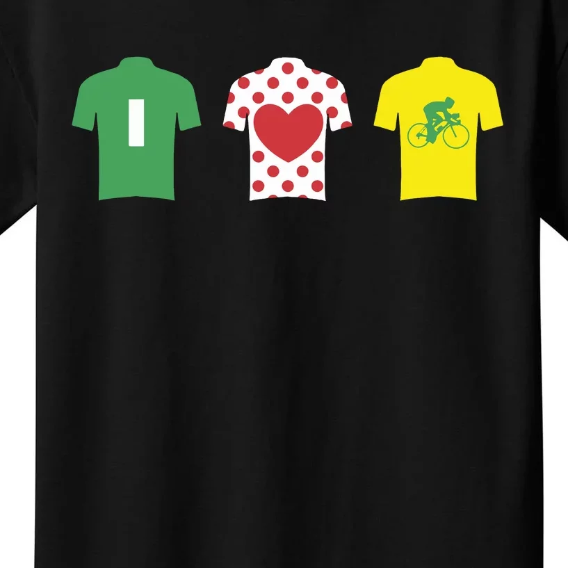 Love Cycling TDF Jerseys Kids T-Shirt