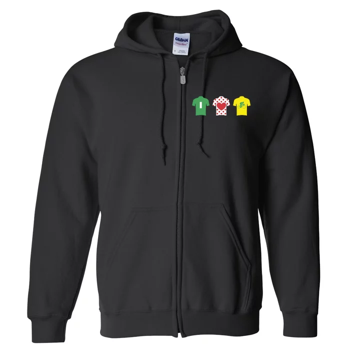 Love Cycling TDF Jerseys Full Zip Hoodie