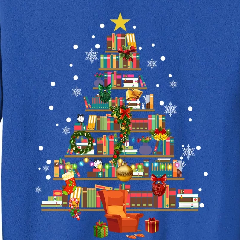 Library Christmas Tree Librarian XMas Lights Book Lover Gift Sweatshirt