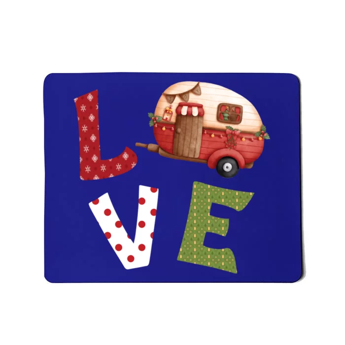 Love Camping Van Funny Christmas Camping Festive Camper Great Gift Mousepad