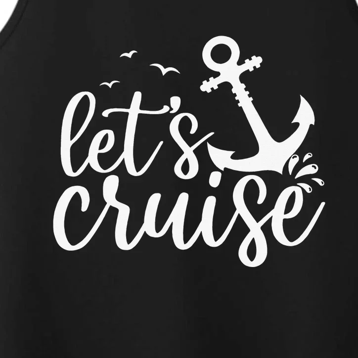 Let's Cruise  Vacation Summer Family Matching Performance Tank