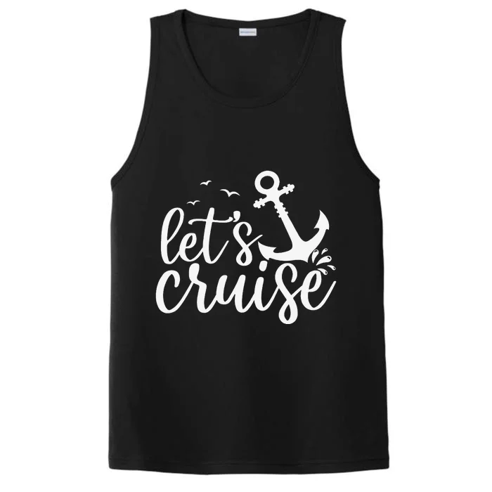 Let's Cruise  Vacation Summer Family Matching Performance Tank