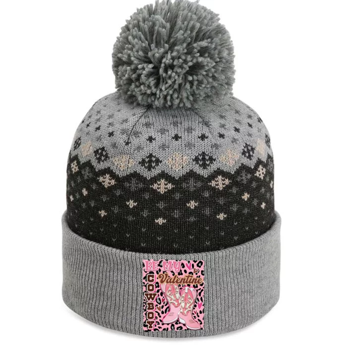 Leopard Cowboy Valentine Western Valentin's Day Cowgirl The Baniff Cuffed Pom Beanie