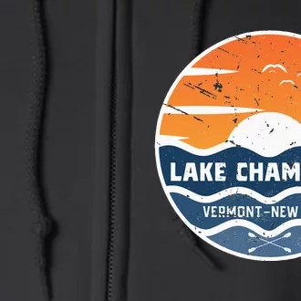 Lake Champlain Vermont New York Lake Champlain Full Zip Hoodie