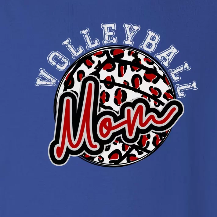 Leopard Cheetah Volleyball Maroon Mom Gift Trendy Gift Toddler Long Sleeve Shirt