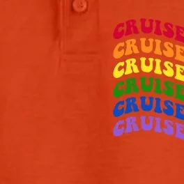 Lgbtq Cruise Vibes Tropical Vacation Lgbt Rainbow Gay Pride Cool Gift Dry Zone Grid Performance Polo