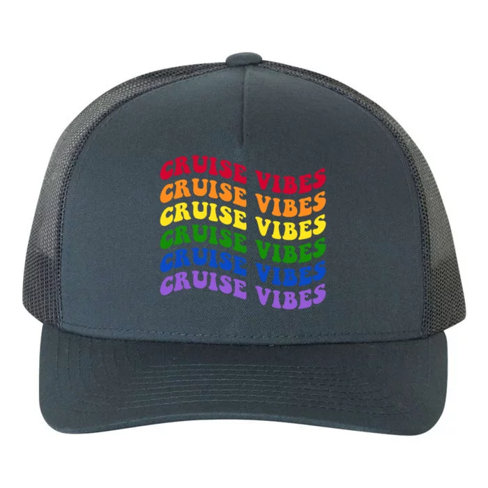 Lgbtq Cruise Vibes Tropical Vacation Lgbt Rainbow Gay Pride Cool Gift Yupoong Adult 5-Panel Trucker Hat