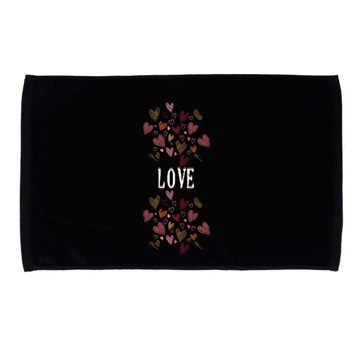 Love Cute Valentines Day Funny Gift For Her Rotic Heart Meaningful Gift Microfiber Hand Towel