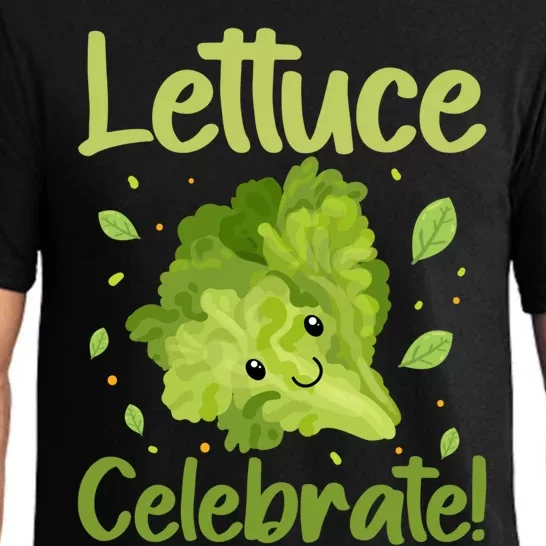 Lettuce Celebrate Veganism Design For Vegetarian Funny Gift Pajama Set