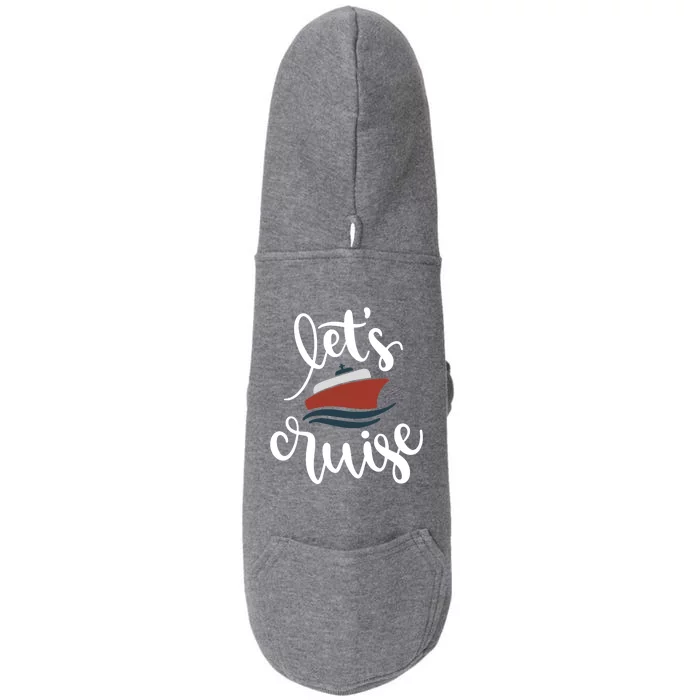 Let's Cruise Vacation Travel Doggie 3-End Fleece Hoodie