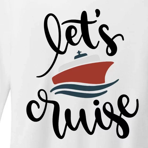 Let's Cruise Vacation Travel Womens CVC Long Sleeve Shirt