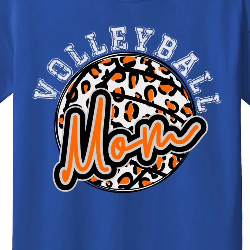 Leopard Cheetah Volleyball Orange Mom Gift Trendy Gift Kids T-Shirt