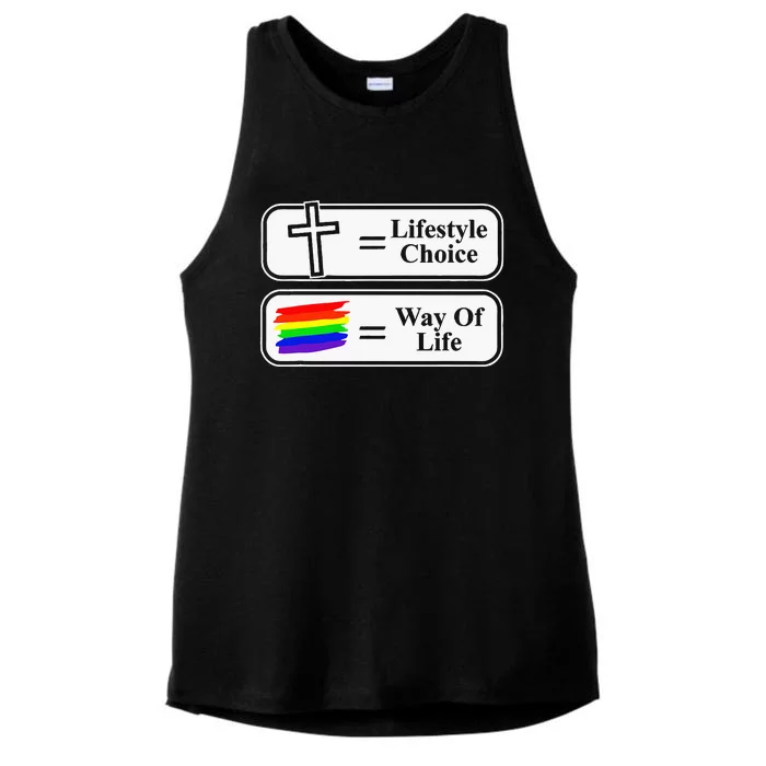 Lifestyle Choice Way Of Life Lgbt Ladies Tri-Blend Wicking Tank