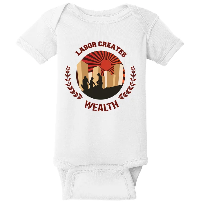 Labor Creats Wealth Baby Bodysuit