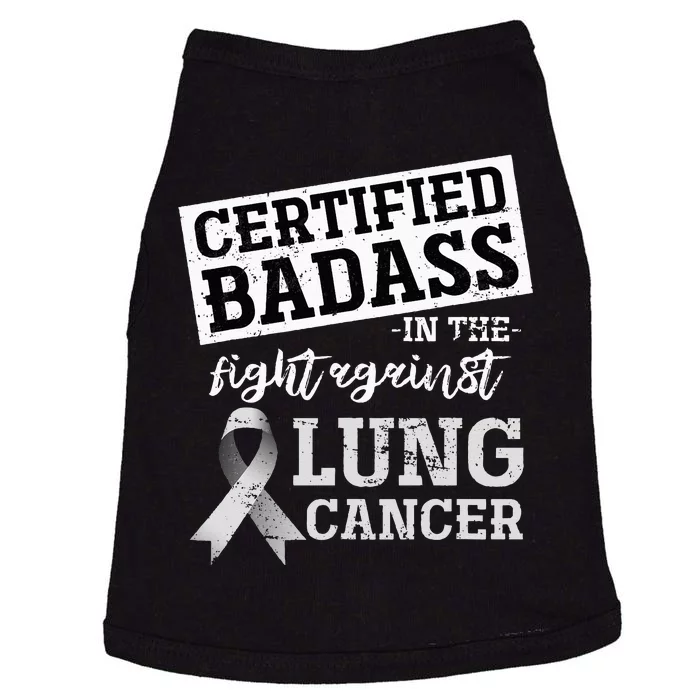 Lung Cancer Warrior Gift Funny Lung Cancer Awareness Doggie Tank