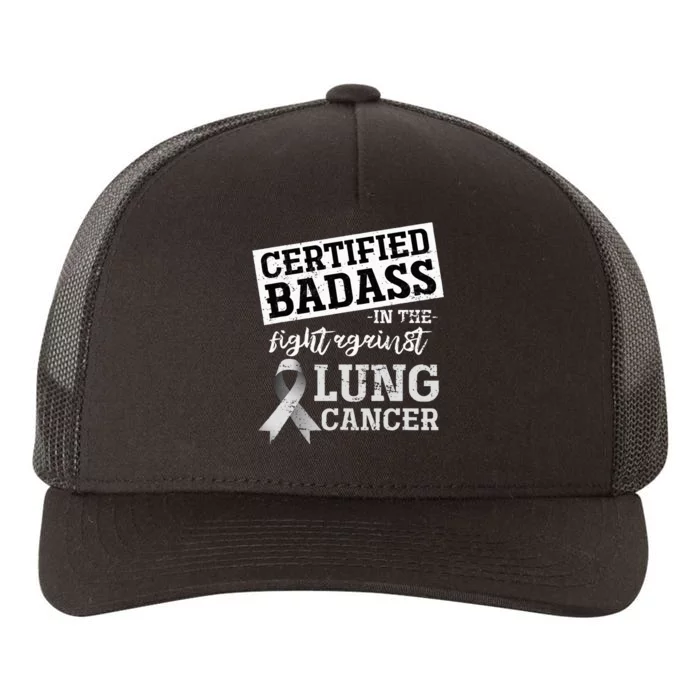 Lung Cancer Warrior Gift Funny Lung Cancer Awareness Yupoong Adult 5-Panel Trucker Hat