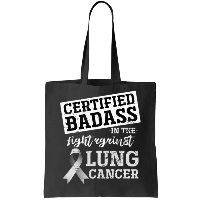 Lung Cancer Warrior Gift Funny Lung Cancer Awareness Tote Bag