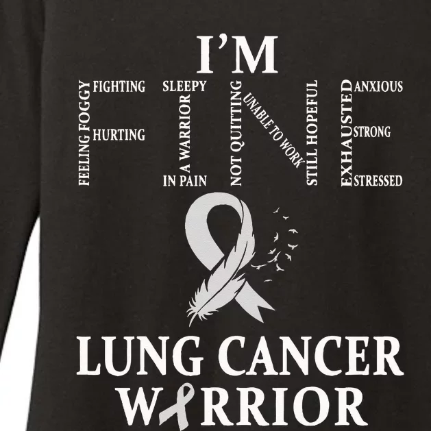 Lung Cancer Warrior Im Fine Womens CVC Long Sleeve Shirt