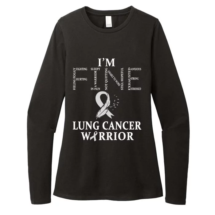 Lung Cancer Warrior Im Fine Womens CVC Long Sleeve Shirt