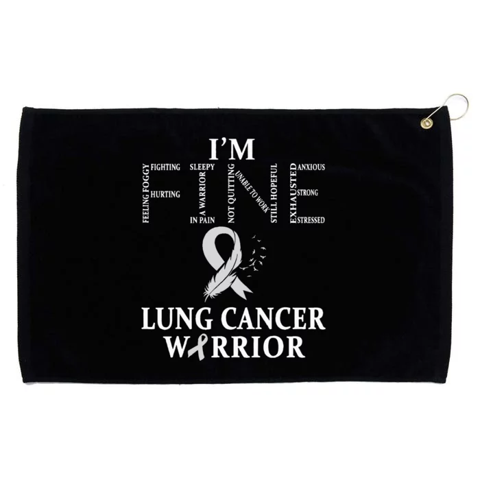 Lung Cancer Warrior Im Fine Grommeted Golf Towel