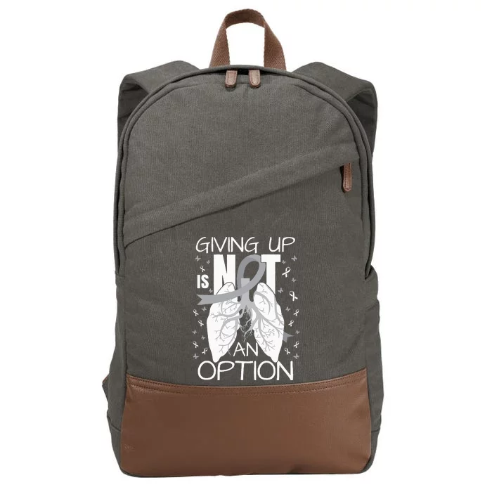 Lung Cancer Warrior Cotton Canvas Backpack