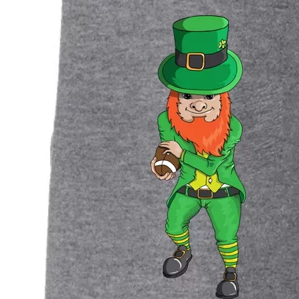 Leprechaun Costume With Football Holiday Station Playoff Cool Gift Doggie 3-End Fleece Hoodie