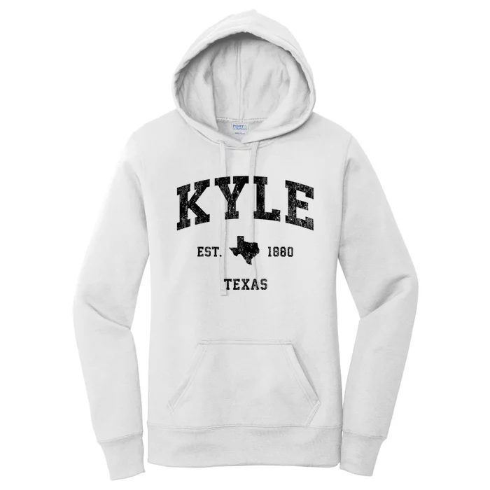 Kyle Texas TX Vintage Established Athletic Sports Design Women's Pullover Hoodie