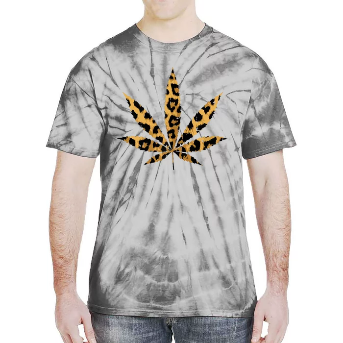 Leopard Cheetah Weed Cannabis Marijuana 420 Thc Stoner Gift Tie-Dye T-Shirt