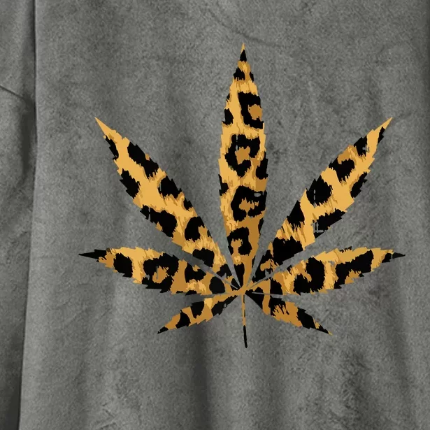 Leopard Cheetah Weed Cannabis Marijuana 420 Thc Stoner Gift Hooded Wearable Blanket