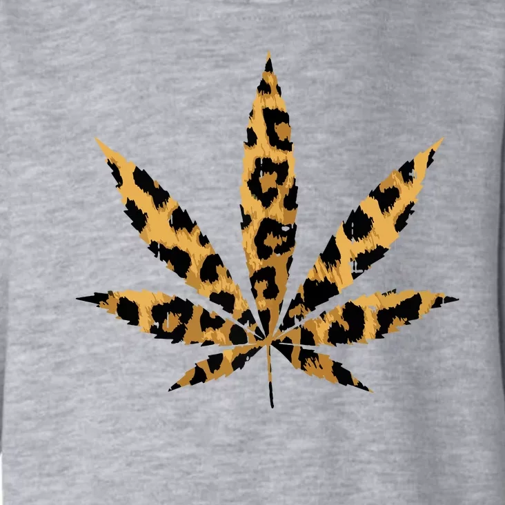 Leopard Cheetah Weed Cannabis Marijuana 420 Thc Stoner Gift Toddler Hoodie