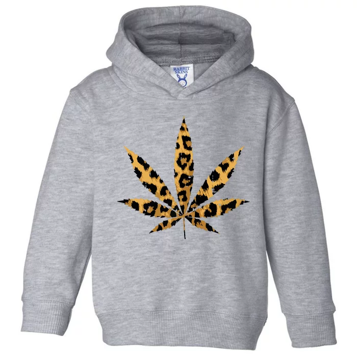 Leopard Cheetah Weed Cannabis Marijuana 420 Thc Stoner Gift Toddler Hoodie