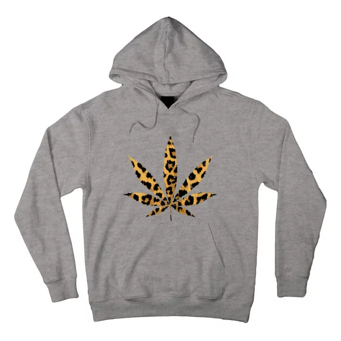 Leopard Cheetah Weed Cannabis Marijuana 420 Thc Stoner Gift Tall Hoodie