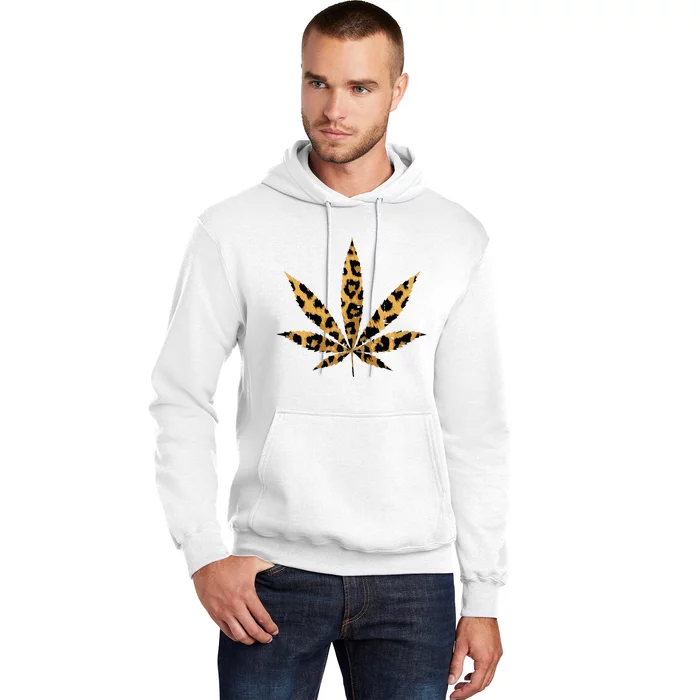 Leopard Cheetah Weed Cannabis Marijuana 420 Thc Stoner Gift Hoodie