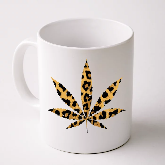 Leopard Cheetah Weed Cannabis Marijuana 420 Thc Stoner Gift Front & Back Coffee Mug