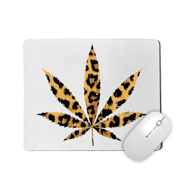 Leopard Cheetah Weed Cannabis Marijuana 420 Thc Stoner Gift Mousepad