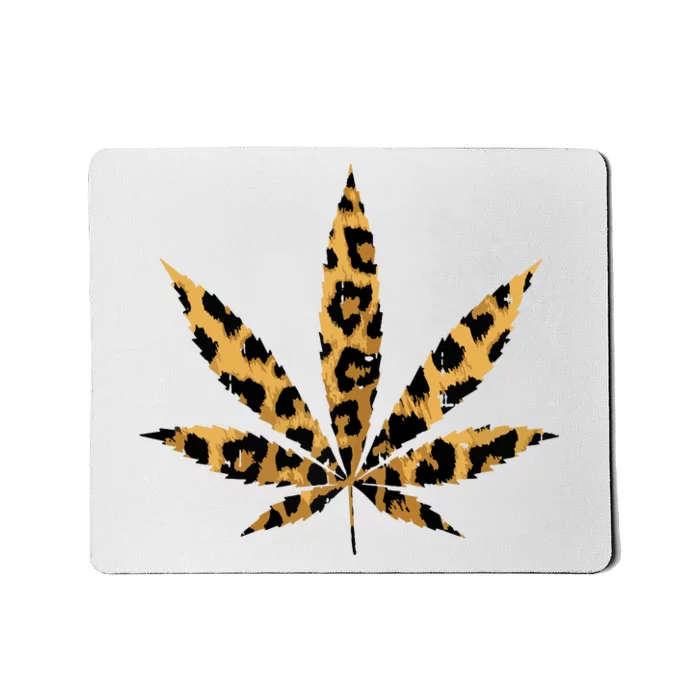 Leopard Cheetah Weed Cannabis Marijuana 420 Thc Stoner Gift Mousepad